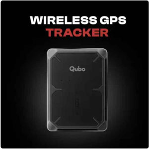 QUBO Wireless GPS Tracker, front view of the device