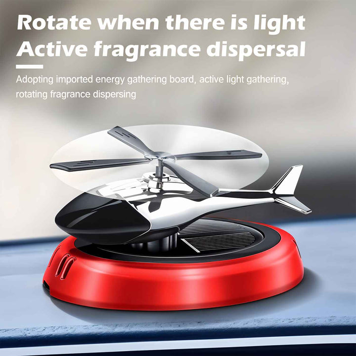 Solar-powered Rotating Helicopter Car Air Freshener