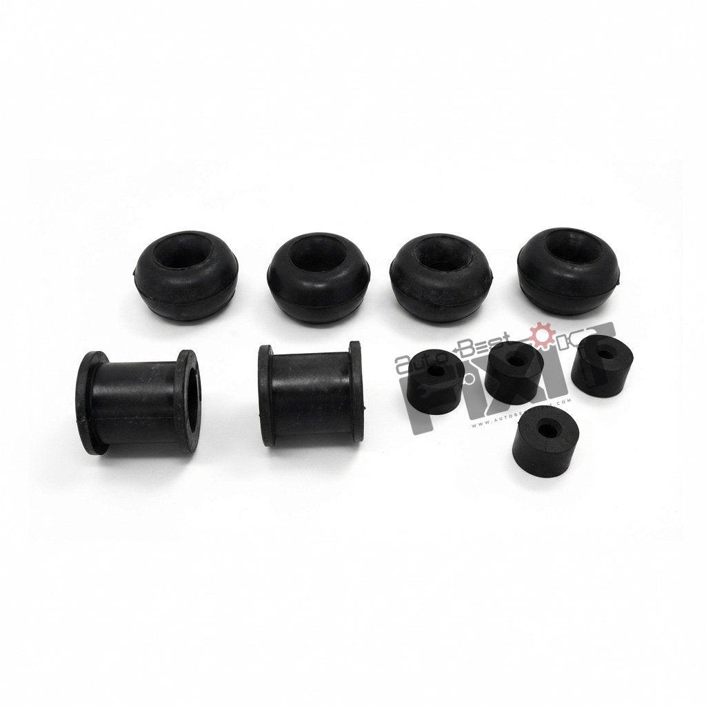 High-performance front suspension bush kit replacement for Eeco 2010-2022 showing heavy-duty connector pins and clean unit housing assembly.