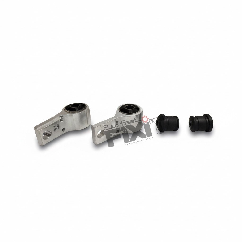 High-performance control arm bush kit replacement for Fiesta 1st Gen 2005-2012 / Fusion 2004-2010 showing heavy-duty connector pins and clean unit housing assembly.