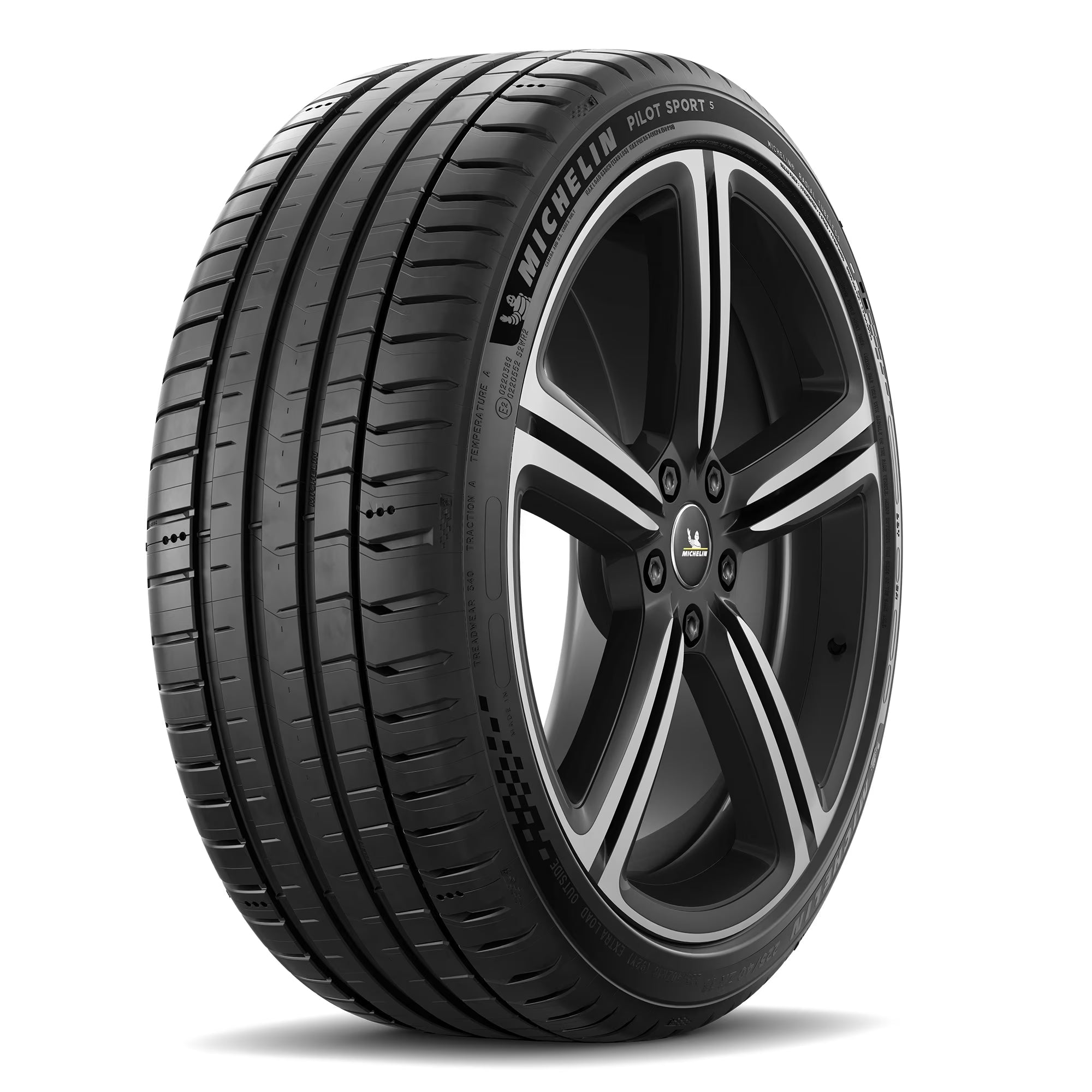Michelin Michelin Pilot Sport 5 Summer 20545ZR17XL 88Y Tire Compatible with ASTON MARTIN 124 Spider, 500, 500e, Coupe, Cronos, Grand Siena, Grande Punto, Idea, Linea, Marea, Multipla, Palio, Punto, Punto Evo Vehicle