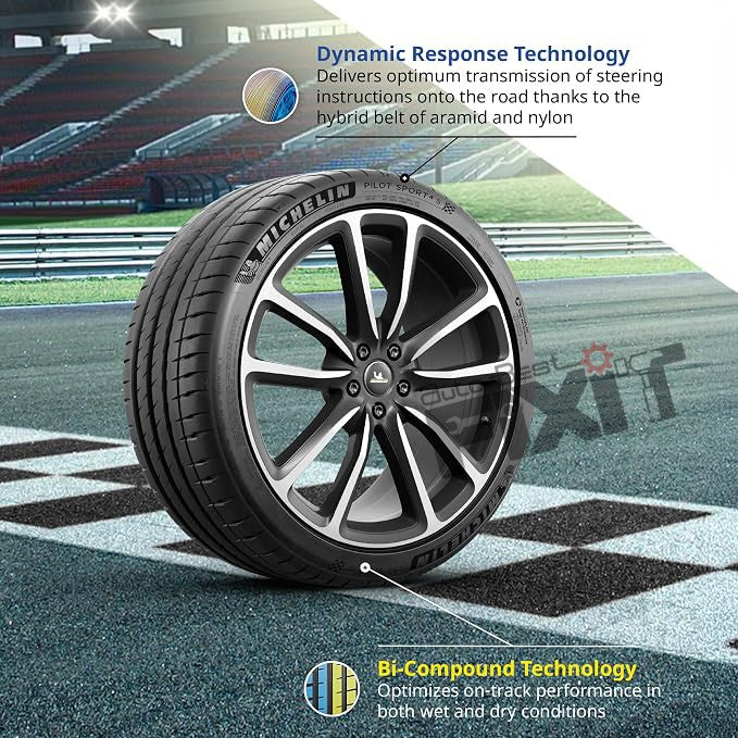 Michelin Michelin Pilot Sport 4S 24535ZR19 93Y XL Set of 1 Tire Only Compatible with ASTON MARTIN 1 Series, 2 Series, 5 Series, M1, M2, M3 Vehicle_1