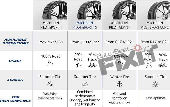 Michelin Pilot Sport 4S 24535ZR19 93Y XL Set of 1 Tyre Only Compatible with ASTON MARTIN 1 Series, 2 Series, 5 Series, M1, M2, M3 Vehicle_2