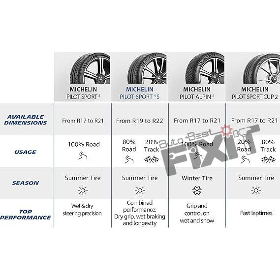 Michelin PilotSport4S 255/30R21 tyre  Compatible with ASTON MARTIN Db9, V12 Vanquish, Vanquish, Vanquish S, Virage Vehicle_2