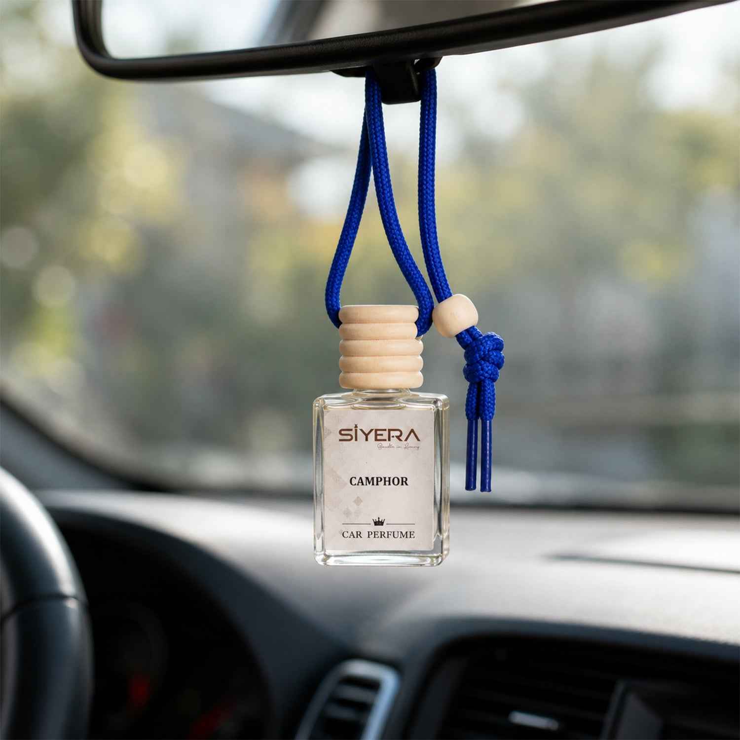 Camphor Car Perfume Hanging Air Freshener With Wooden Cap (1 Pc)