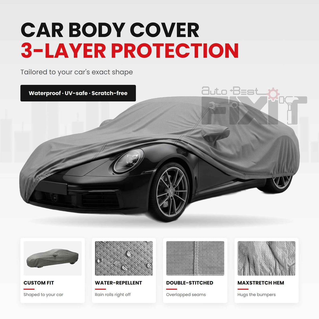BMW i8 Car Body Cover - Waterproof & Custom Fit – Autobest Fixit