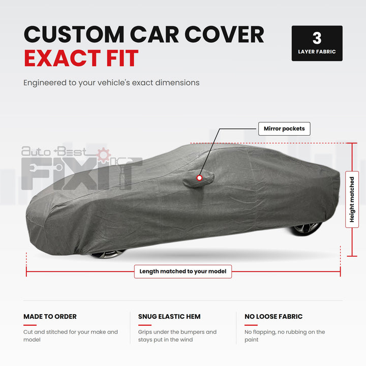 Aston Martin DB11 Car Body Cover – Tri-Vent 3 Layer Waterproof, Scratch Proof with Cotton Lining, Mirror & Antenna Pockets