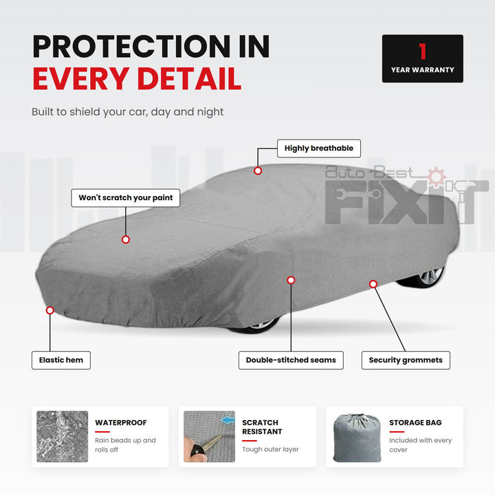 Aston Martin DB11 Car Body Cover – Tri-Vent 3 Layer Waterproof, Scratch Proof with Cotton Lining, Mirror & Antenna Pockets