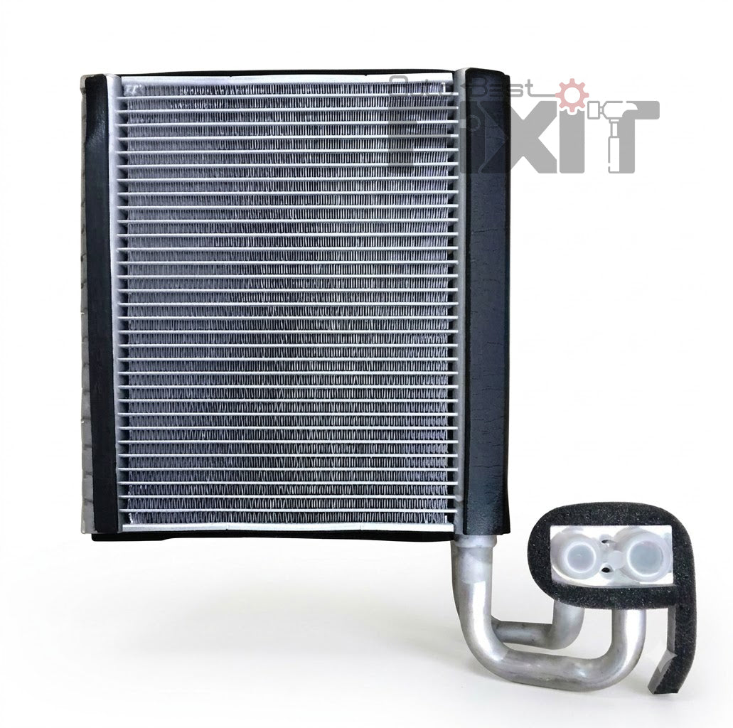 An automotive air conditioning compressor clutch and relay kit, featuring a black and silver metal clutch assembly with a silver metal relay and black rubber grommets, shown on a white background with a 'AutoBest Fixit' watermark.