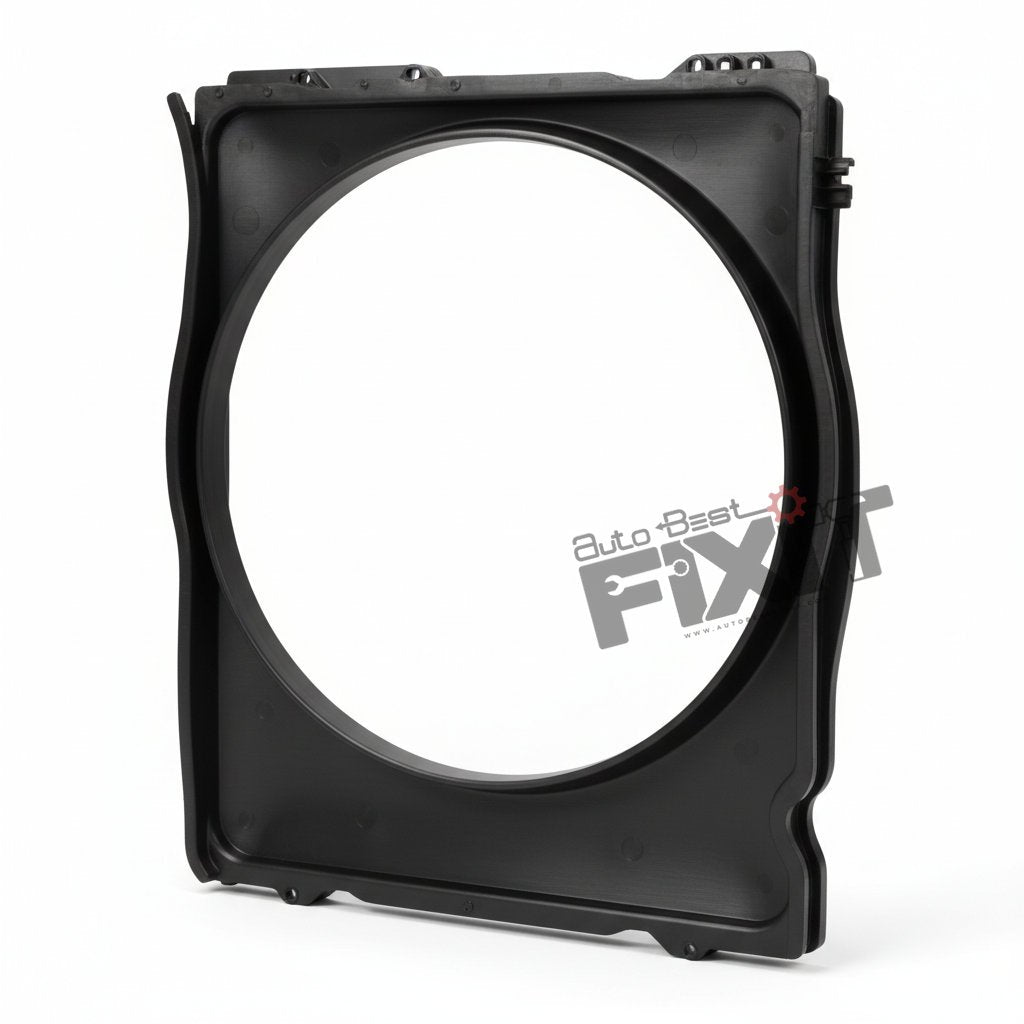 High-performance shroud; fan replacement for Tavera 1st Gen 2008-2017 showing heavy-duty connector pins and clean unit housing assembly.