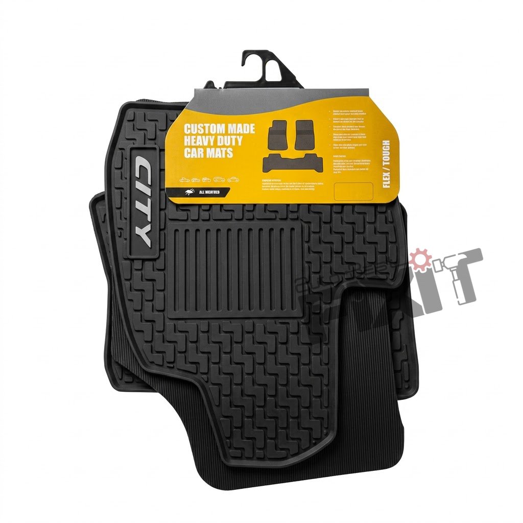 Lite Honda City (2020-Present) Custom Fit Latex Car Floor Mats – XM Lite | Waterproof & Anti-Skid Compatible with HONDA CITY (GM6 5th Gen) Vehicle