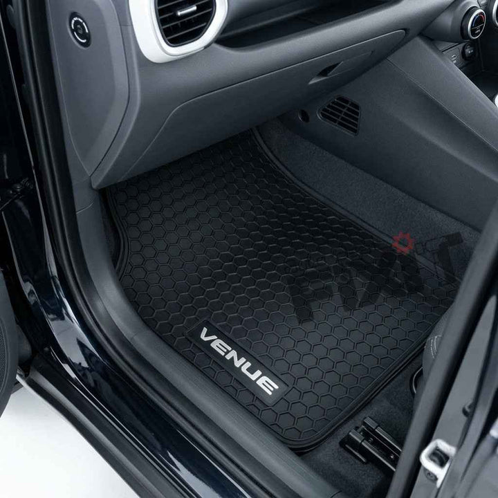 Hyundai Venue (2019-Present) Custom Fit Latex Car Floor Mats - Lite | Waterproof & Anti-Skid | Lite – Installed Photo