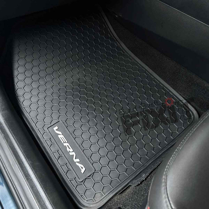 Hyundai Verna (2023-Present) Custom Fit Latex Car Floor Mats - Lite | Waterproof & Anti-Skid | Lite – Close-Up Detail