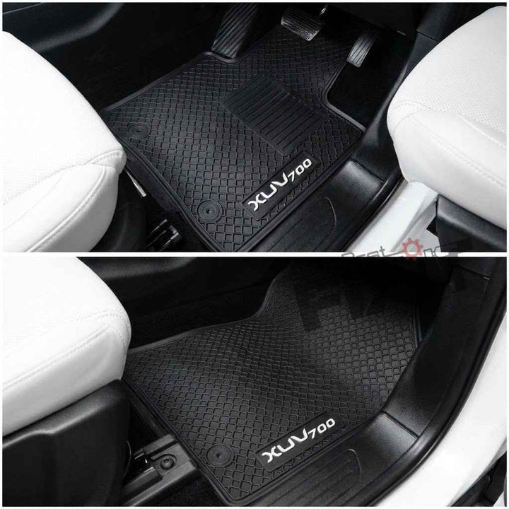 Mahindra XUV700 (2021-Present) Custom Fit Latex Car Floor Mats - Lite | Waterproof & Anti-Skid | Lite – Installed Photo