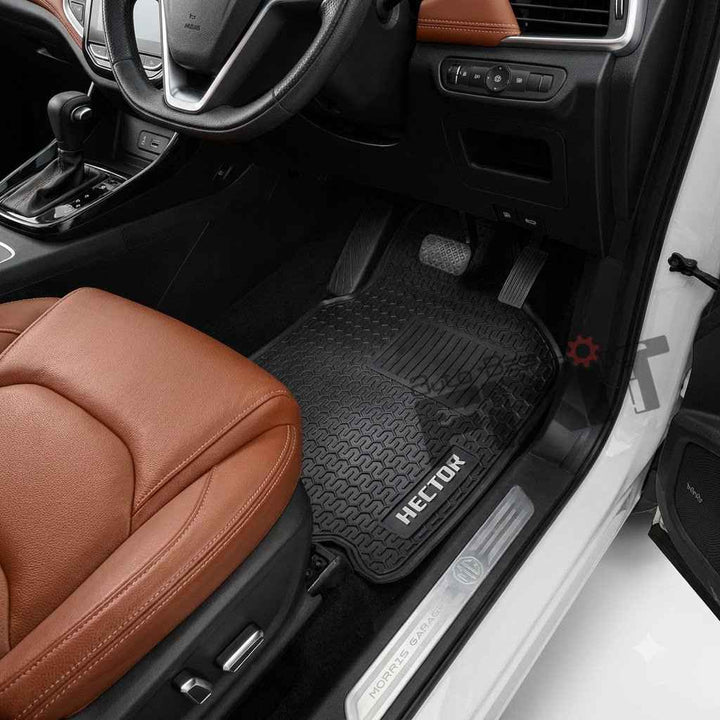 MG Hector Plus 6-Seater (2019-Present) Custom Fit Latex Car Floor Mats – Installed Photo