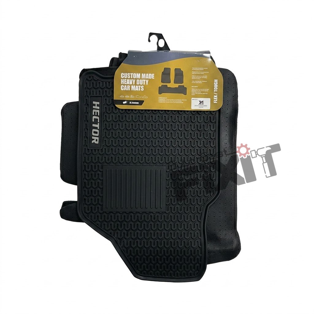 Lite MG Hector Plus 7-Seater (2019-Present) Custom Fit Latex Car Floor Mats – XM Lite | Waterproof & Anti-Skid Compatible with MORRIS GARAGES HECTOR PLUS 7S Vehicle