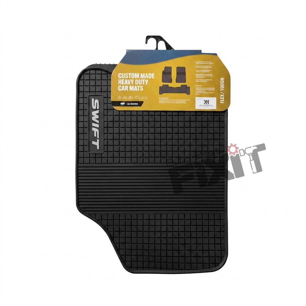 Lite Maruti Suzuki Swift (2018-Present) Custom Fit Latex Car Floor Mats – XM Lite | Waterproof & Anti-Skid Compatible with MARUTI SUZUKI SWIFT (4th Gen) Vehicle