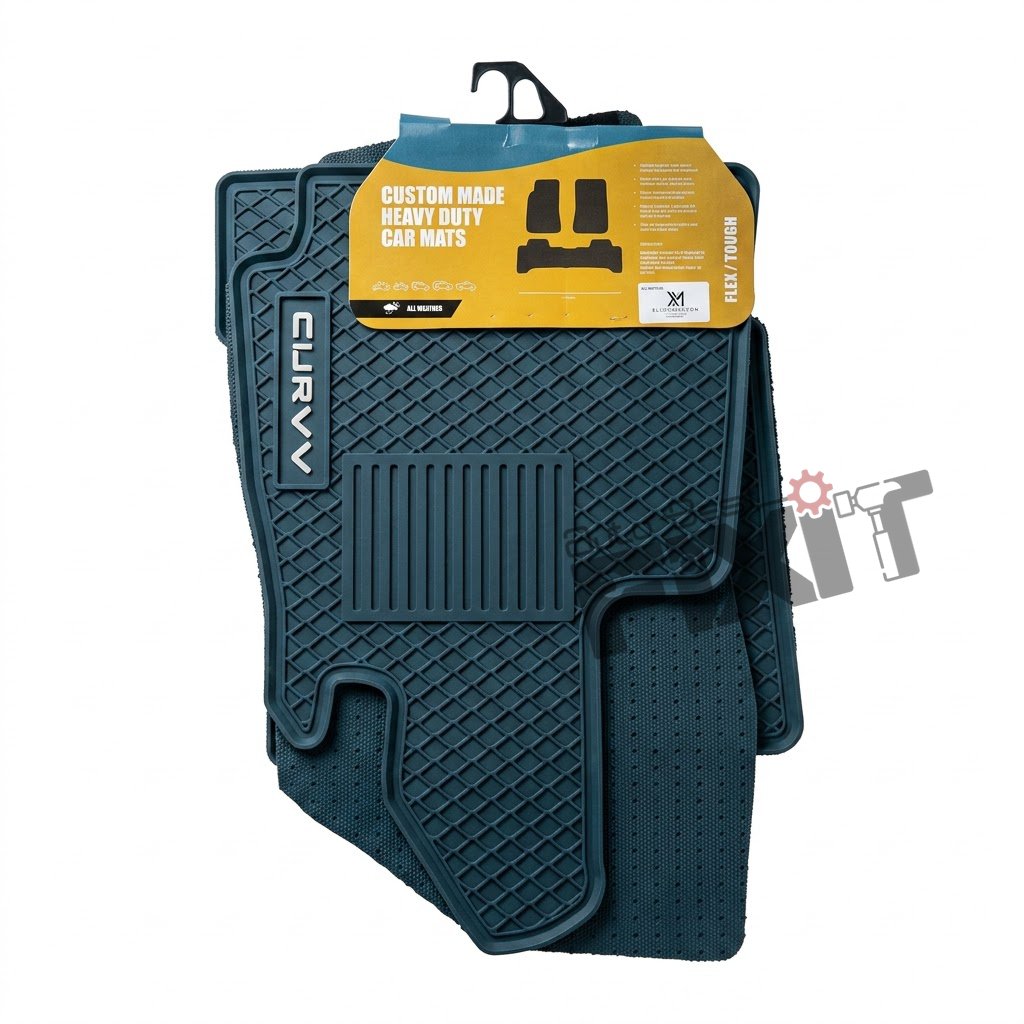 Lite Tata Curvv (2024-Present) Custom Fit Latex Car Floor Mats – XM Lite | Waterproof & Anti-Skid Compatible with TATA CURVV (H2X) Vehicle