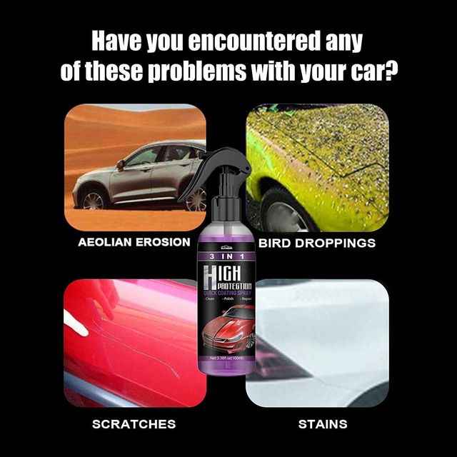 Hydrophobic Polish Nano Coating Agent | Car Scratch Spray | Cars Polishing (Pack of 3)