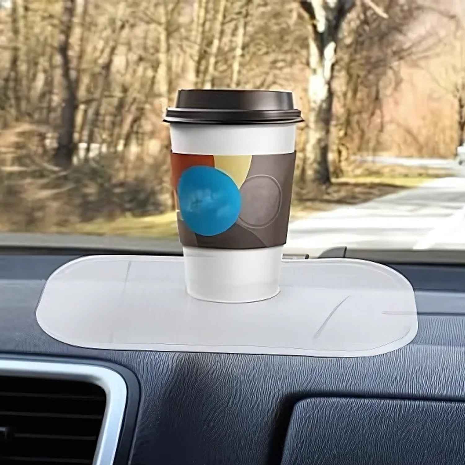 Large Transparent Anti-slip Dashboard Mat For Car (1 Pc)