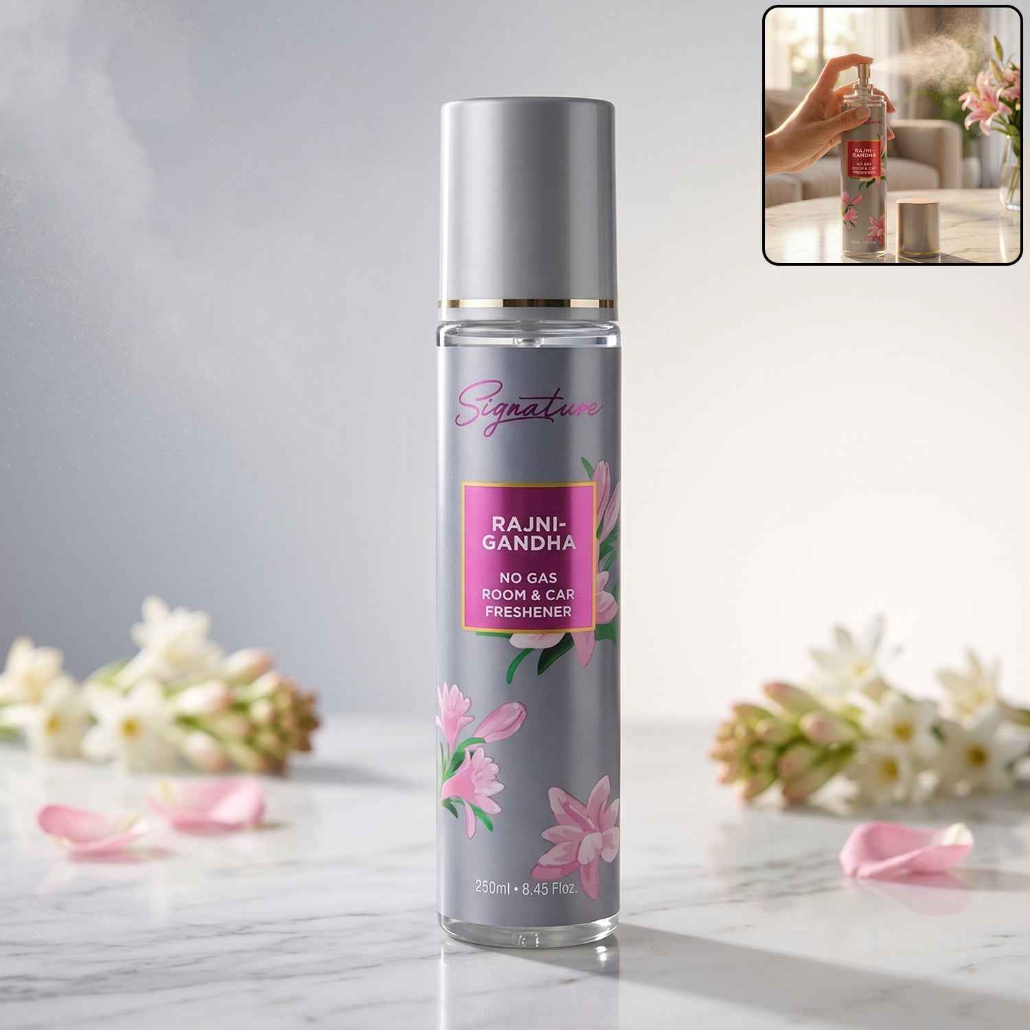 Signature Rajnigandha Room Amp Car Freshener Spray 250 Ml