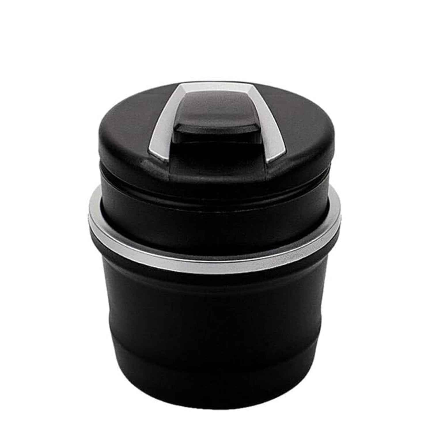 Portable Car Ashtray With Lid And Blue Led Light (1 Pc  With Color Box)
